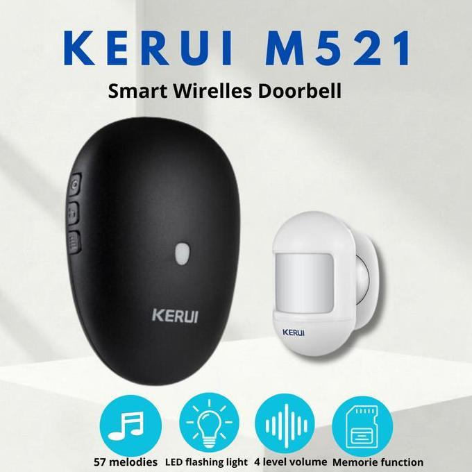 // Kerui Bel Sensor Gerak Wireless M521  Bel Rumah Sensor Gerak Mini P831 //