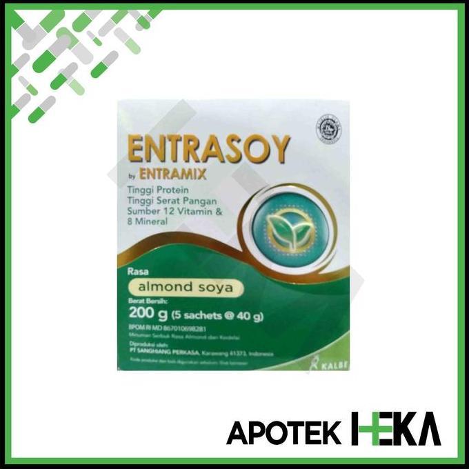 Leite - Entrasoy 200 G Almond Soya - Susu Nutrisi Dewasa Tinggi Protein Serat