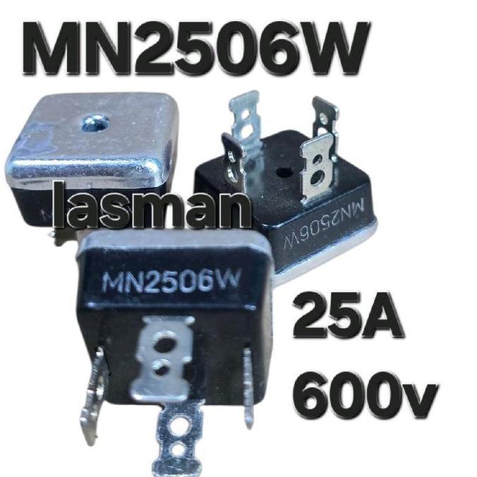 Glosir ( Dioda 25A ) Mn2506W Dioda Bridge Meja Kaki 4 Diode Jembatan 25 A Ampere 600V 600 Volt V Pow