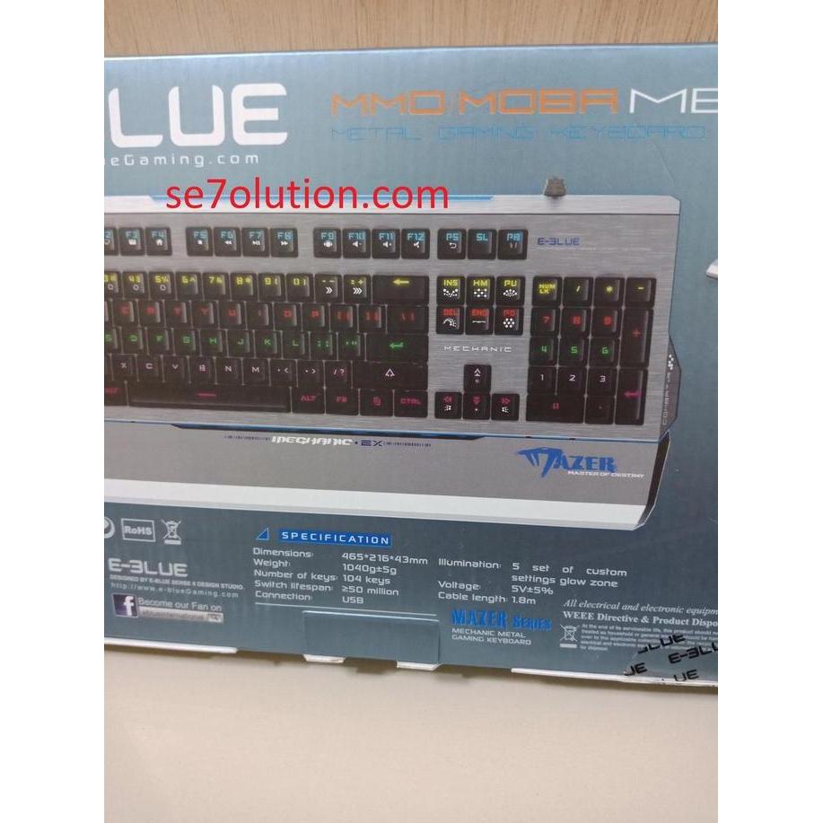E-BLUE MAZER MOO MOBA MECHANICAL GAMING KEYBOARD (EKM752)