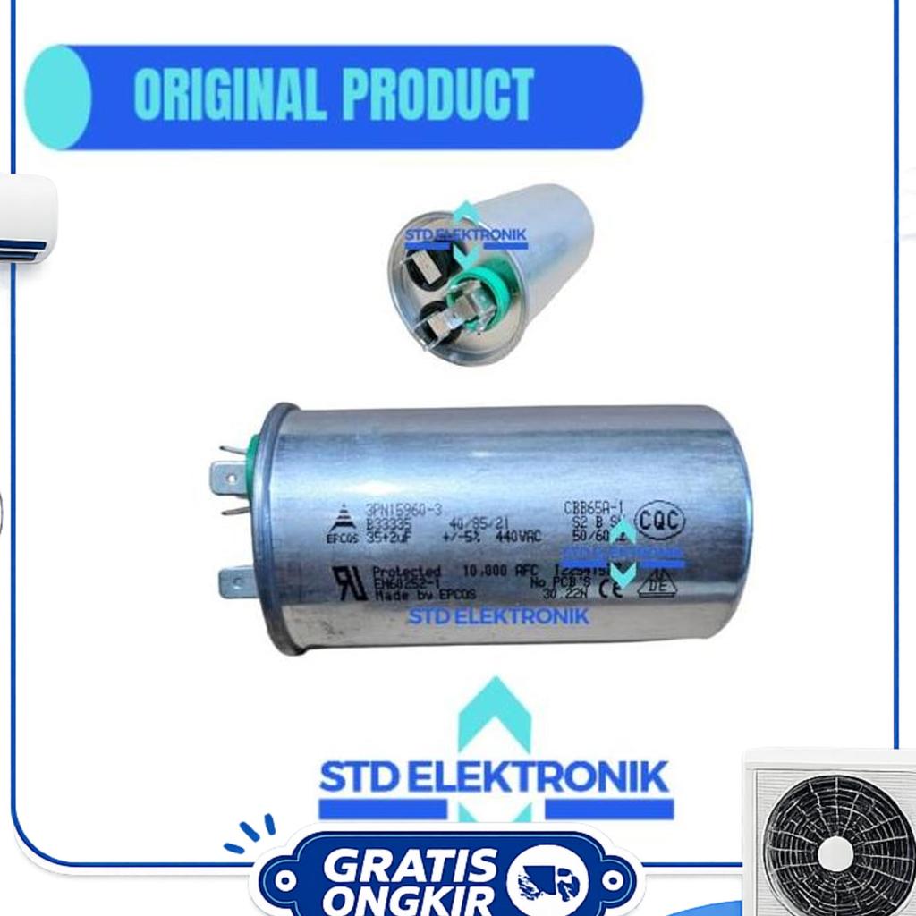 Capasitor Ac Original Daikin 1,5 Pk - Kapasitor Ac Daikin Original 1,5Pk - Capasitor Epcos Kaki 3