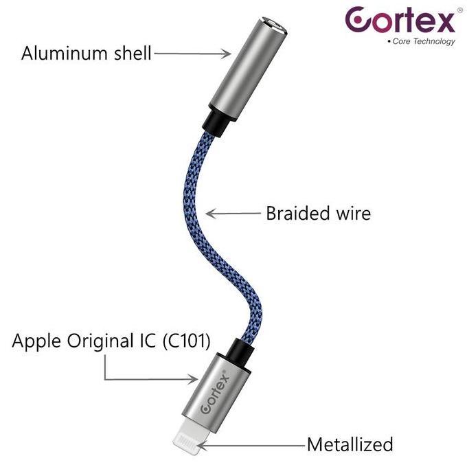 Chez- Cortex Mh220 Splitter Iphone Converter Lhtning To Jack Headset