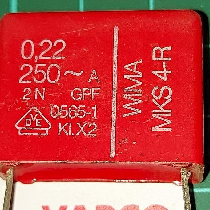 CAPACITOR 0.22UF/ 220N 250V WIMA MKS-4 HARGA KHUSUS