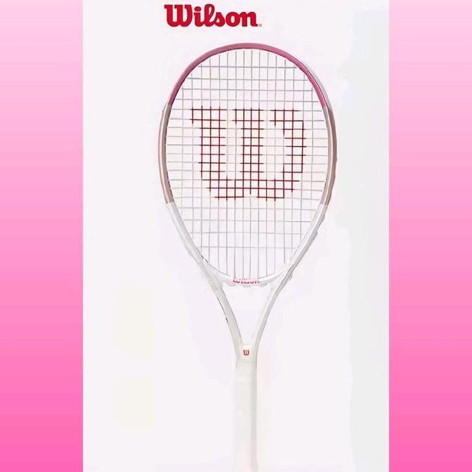 TERBARU - Raket Tenis WILSON BURN 113 WHITE PINK / Raket Wilson BURN WHITE PINK / Raket Tenis Pemula