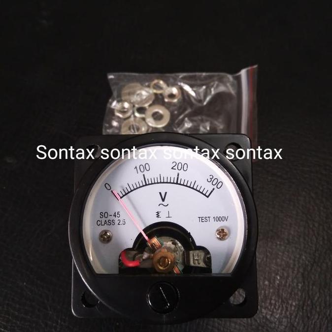 PANEL VU METER V VOLT AC DC 0 300V 300 V ANALOG VOLTMETER BULAT STX27