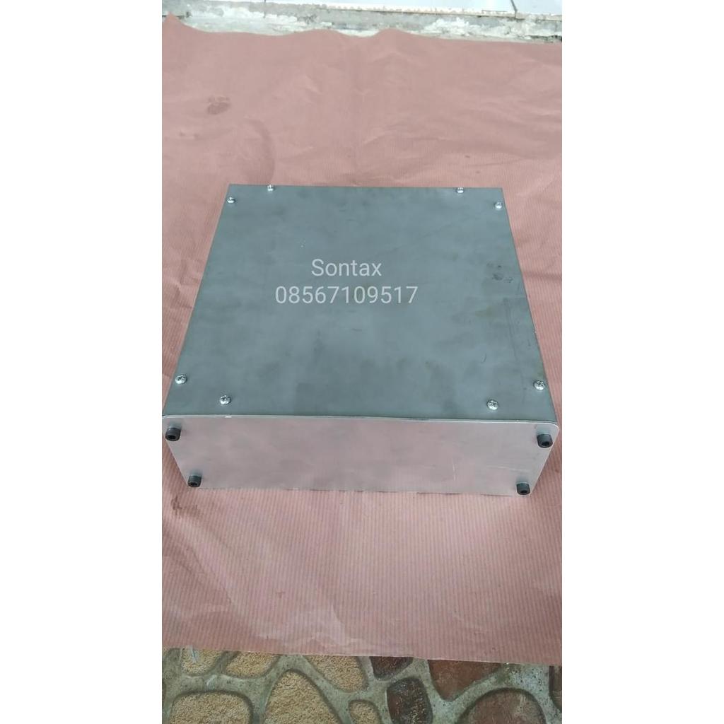 BOX CASING CHASSIS POLOS PLAT BESI PANEL ALUMINIUM RADIO ELEKTRONIK STX27