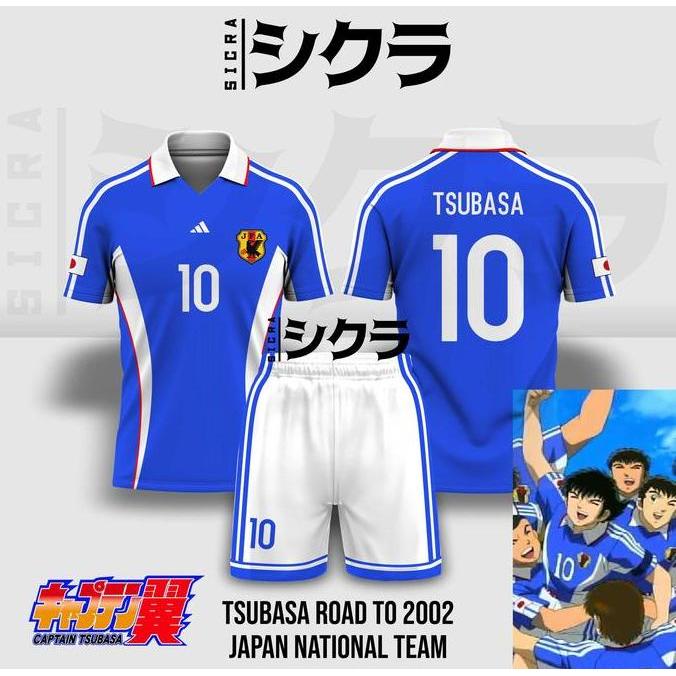 EPTEMU SICRA Jersey Tsubasa Classic Road to 2002 Anime Baju Cosplay Bola Manga Jepang National Team 