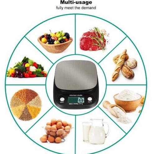 UPHOME Timbangan Dapur Digital 10Kg / Timbangan Kue Digital / Timbangan Gram Digital / Mini Kitchen 