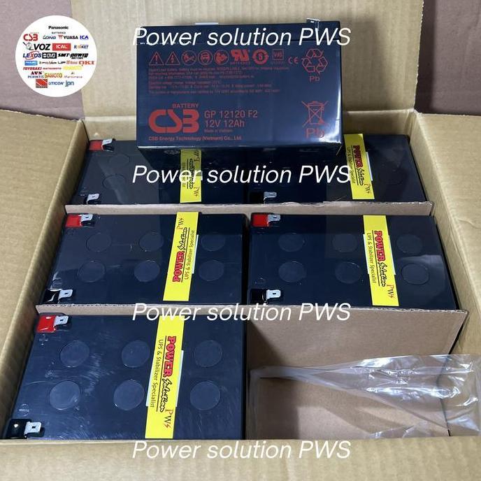 BATERAI ORIGINAL BAWAAN UPS APC RBC CSB 12V 12AH GP12120. BATTERY STANDAR UTK UPS APC CSB GP 12120 1
