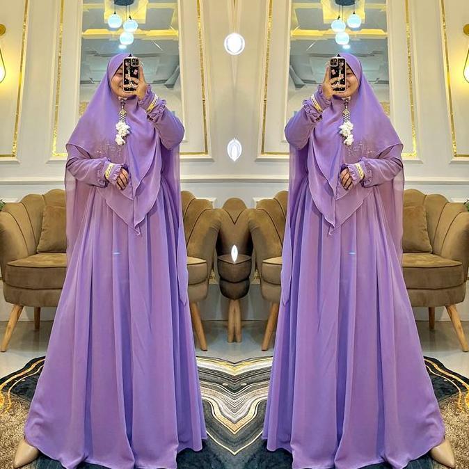 [CUCI GUDANG] Gamis Ceruty Babydoll Polos Premium