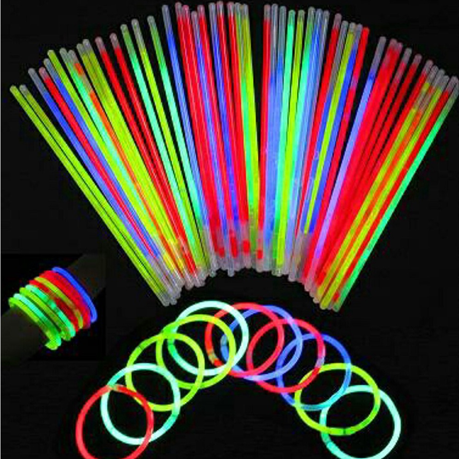 Gelang Fosfor Glow In The Dark Glow Stick Glowing Stick Warna Warni High Quality Merah Hijau Kuning Pink Jambu Kesenian Cat Air Tugas Sekolah Seni Rupa Party Pesta Menyala Murce Grosir Termurah Litttle Miss Sunshine Malang Ready stock siap kirim instan