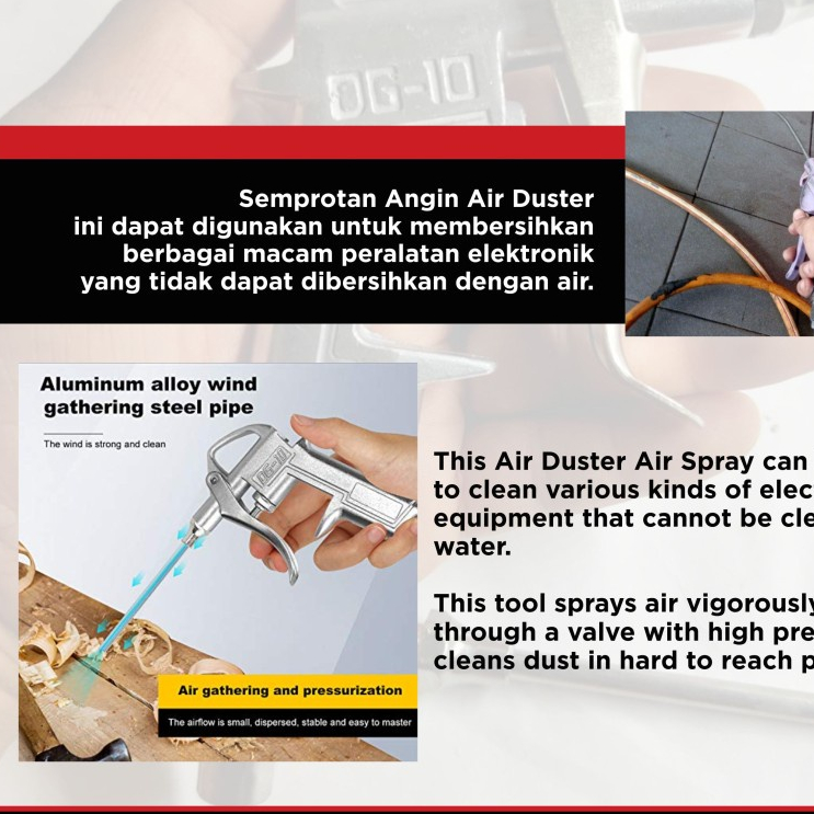 Air Duster Coupler DG 10 Semprotan Angin Debu Kompresor