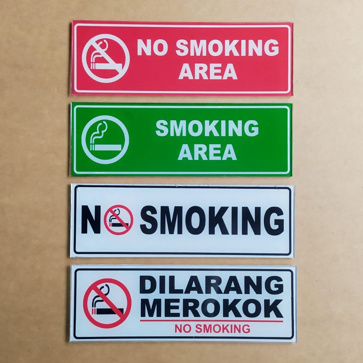 Sign Board Akrilik No Smoking Area, Akrilik Papan Dilarang Merokok, NO SMOKING AREA / AREA SMOKING