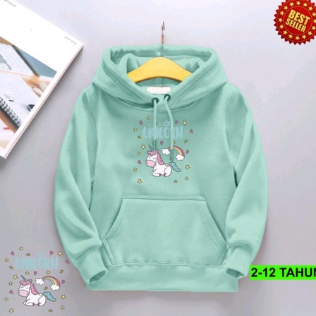 sweater HOODIE ANAK PEREMPUAN /SWEATER ANAK UNICORN PEREMPUAN usia 2-12 tahun