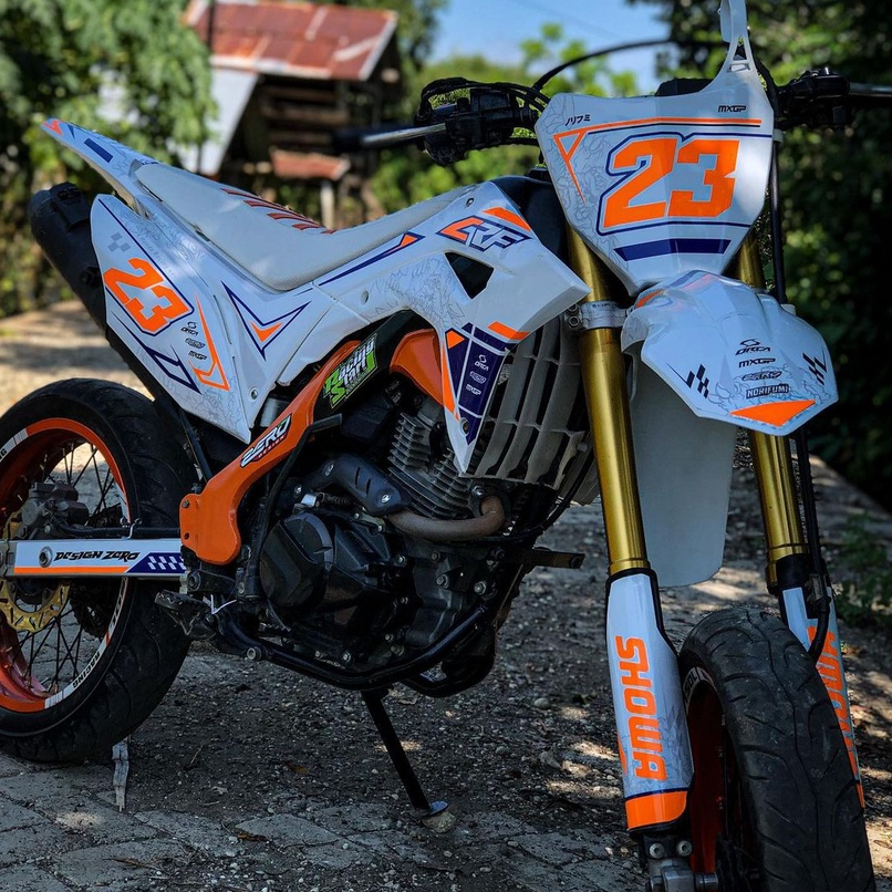 DECAL CRF150L PURIH ORANGE STABILO