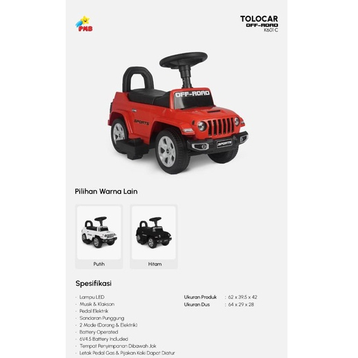 TOLOCAR PMB RIDE ON TOYS K601 K601B K601C K602 K602B K602C K603 K603B K603C K606 K606B K606C OFFROAD XPANDER PAJERO CRV K 601 K 601B K 601C K602 K 602B K 602C K 603 K 603B K 603C K 606 K 606B K 606C K601 B K601 C K602 B K602 C K603 B K603 C K606 B K606 C