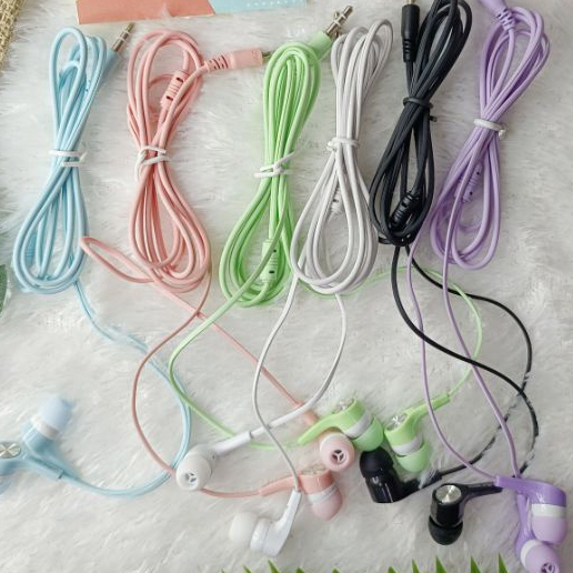 Headset Music Angel Macaron Extra Bass QMT-009 Earphone Music Angel Macaron