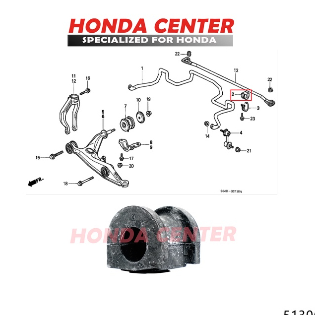 Karet bush bushing stabil stabilizer depan honda civic ferio 1996 1997 1998 1999 2000