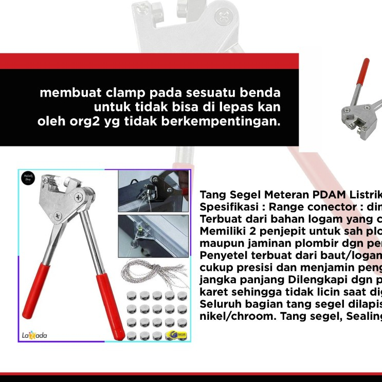 Sealing Plier | Tang Segel Timah Meteran PDAM Listrik