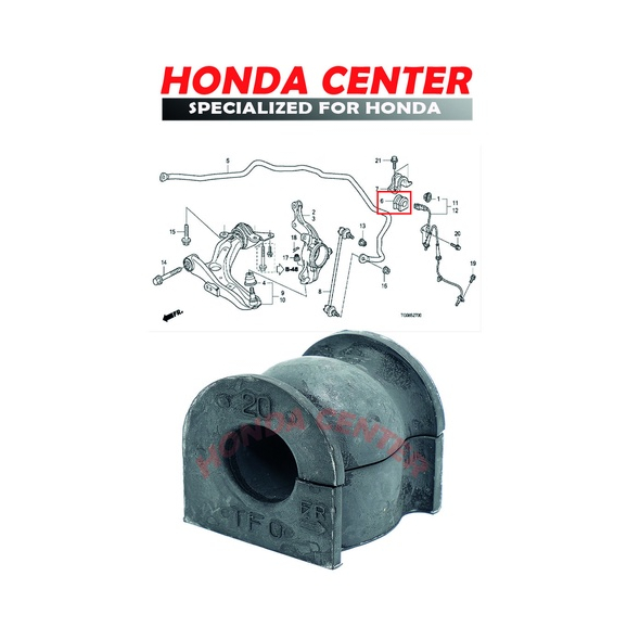 Karet bush bushing stabil stabilizer belah karet roti depan honda jazz s rs ge8 2008 2009 2010 2011 2012 2013 2014 51306-TF0