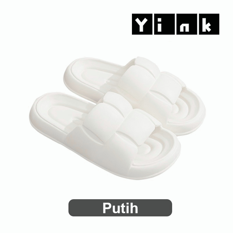 Yink Sandal Bear Jelly Wanita Import Sendal Wanita Terbaru 2022 Sepatu Sandal Wanita Korean Style Sandal Rumah Murah Elastic Empuk EVA-Putih-PURE