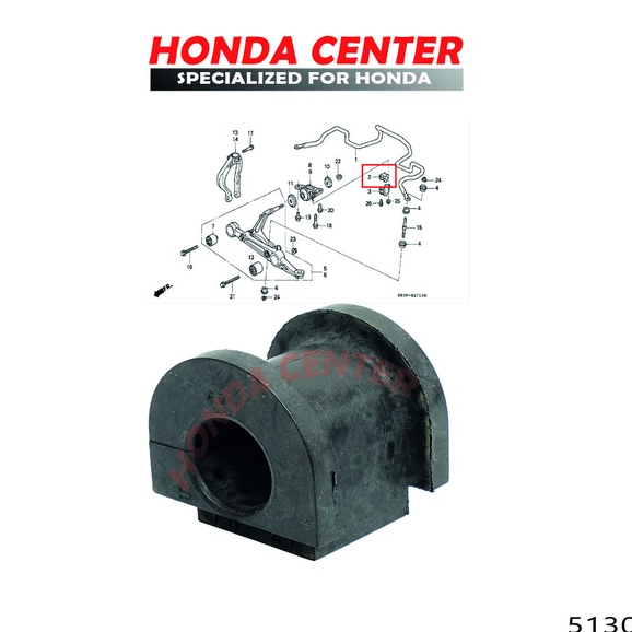 Karet bush bushing stabil stabilizer belah karet roti depan honda civic genio estilo 1992 1993 1994 1995