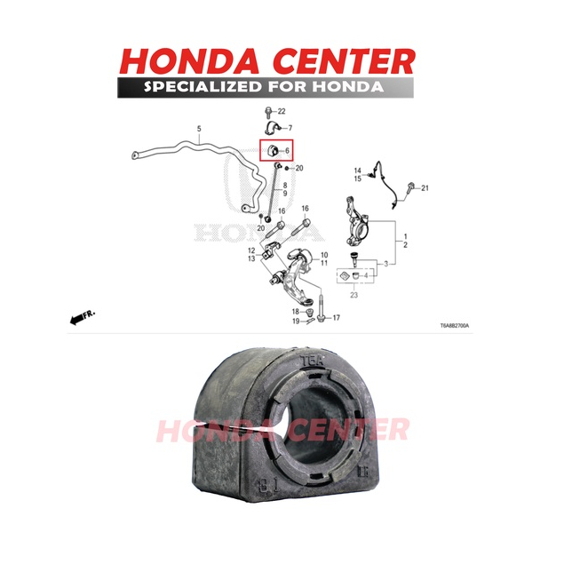 Karet bush bushing stabil stabilizer belah karet roti depan honda odyssey rc1 2015 2016 2017 2018 2019 2020 2021