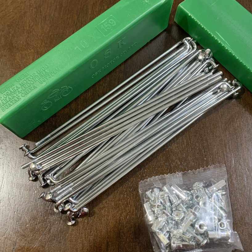 10 X 159 OSK JARI-JARI MOTOR STAINLESS VELG SPOKE CHROME ASTREA GRAND