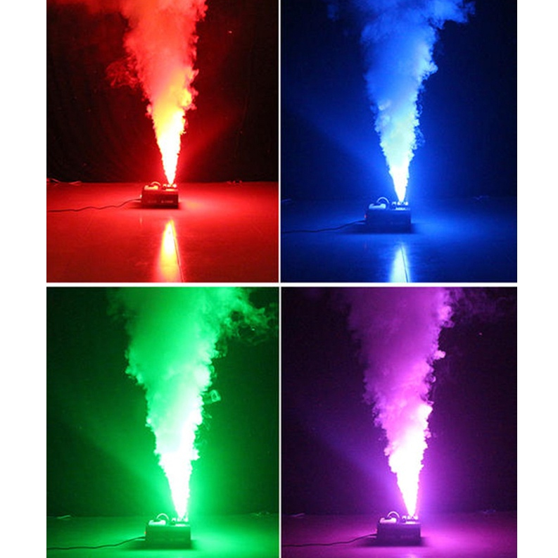 Lampu Dekorasi Panggung dengan efek asap RGB disco SHOW TIME Sistem Fogger Panggung Stage DMX 1500W LED Fog Machine/Wireless Remote DMX512 Smoke Machine With 24x9W RGB LED Lights/Professional Stage Pyro Vertical LED Fogger