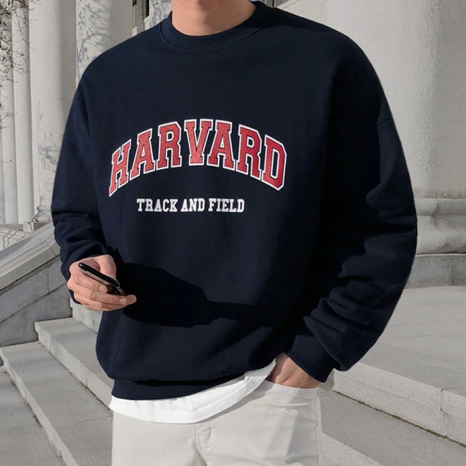 HARVARD Sweatshirt Basic II Sweater Crewneck Print DTF II Sz M - XL Anak &amp; Dewasa ( Pria &amp; Wanita )