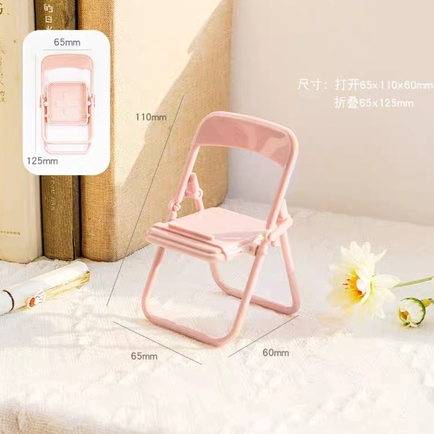 (Hello Girl) D05 Stand Holder Hp Penyangga HPPlastik Lipat Model Kursi Lucu Import