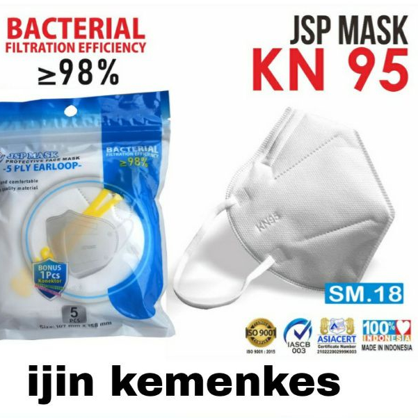 MASKER KN95 JSP/ JSP MASK/ MASKER MEDIS JSP