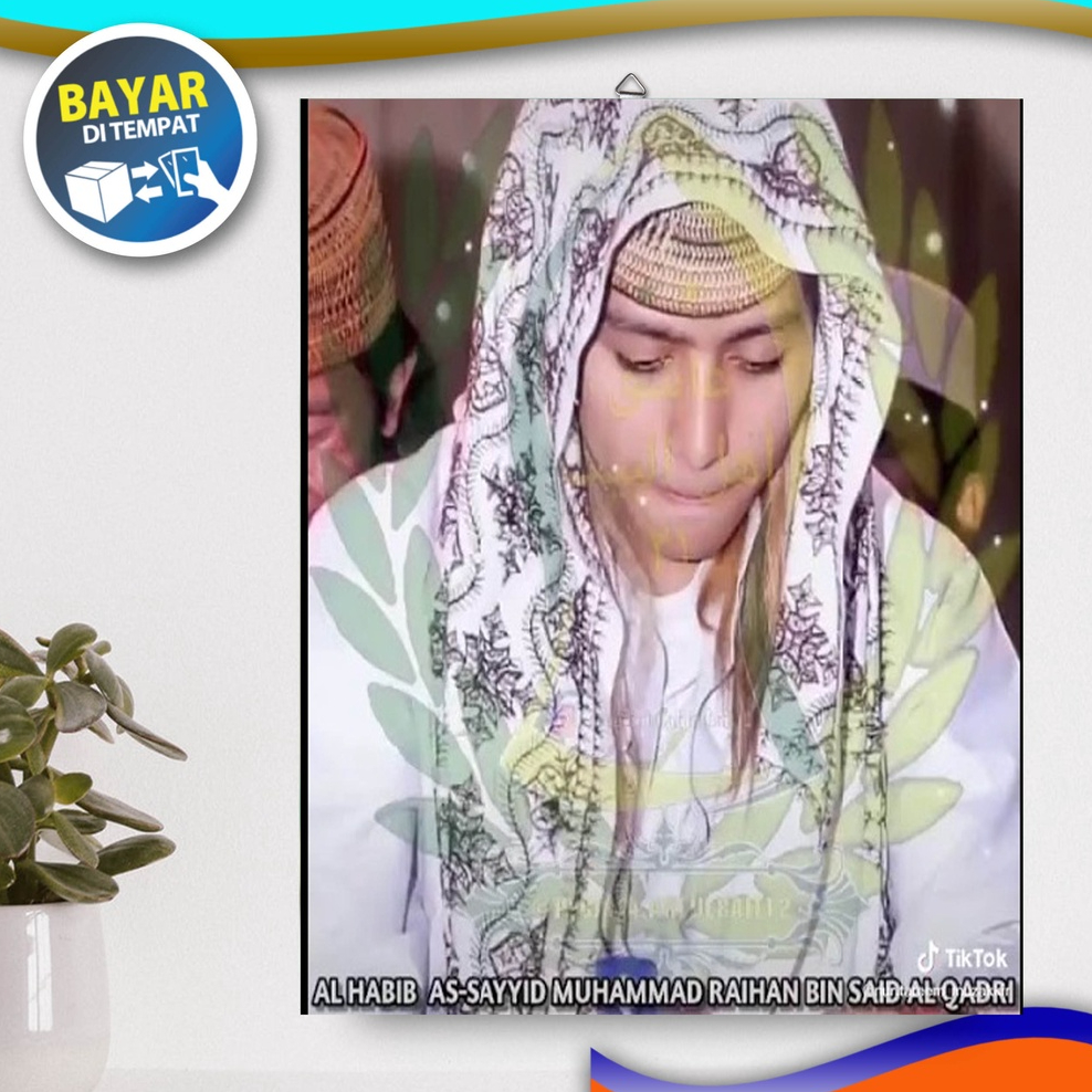 POSTER KAYU TERLARIS  HIASAN DINDING TEMA HABIB REHAN AL QODRI / WALLDEKOR DINDING / TINGGAL PASANG 