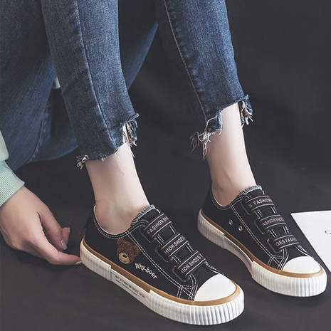 SW102 Sepatu Sneakers Beruang Teddy Bear Import Wanita Korea Fashion Kanvas Sport Shoes COD Original