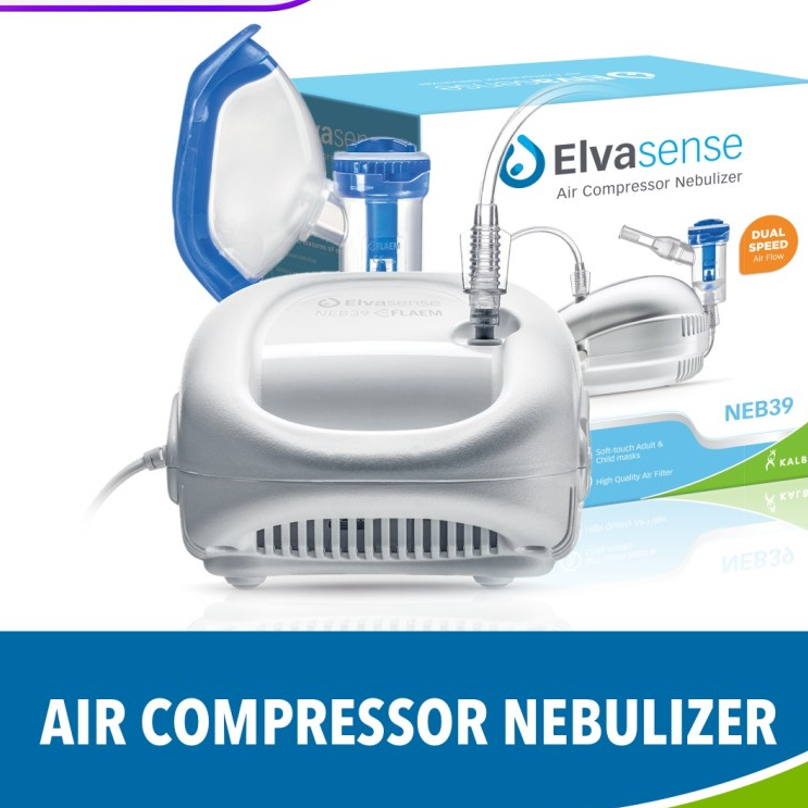 Nebulizer Elvasense - Alat Bantu Pernafasan Nebulizer Elvasense NEB39 Air Compressor Nebulizer