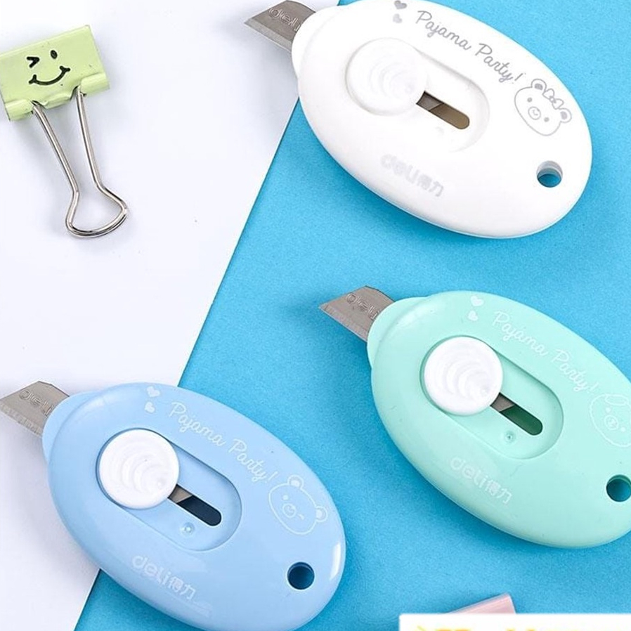 

Cutter Mini Oval Macaron Elegan Pisau Mini Pastel Portable