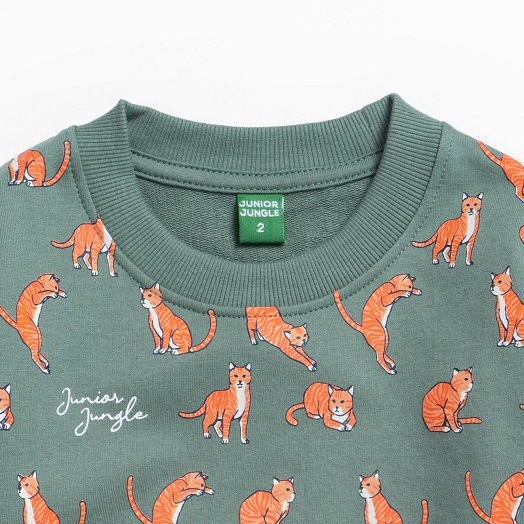 Junior Jungle - CREWNECK SWEATER ANAK MOTIF CAT