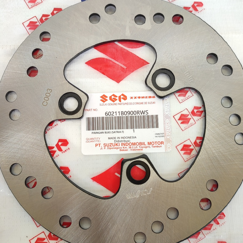 PIRINGAN REM CAKRAM BELAKANG SUZUKI SATRIA FU 60211B0900RWS