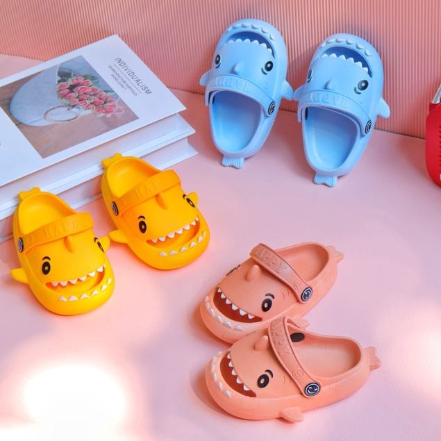 HappyOliver Sandal BABY SHARK Anak Laki laki Perempuan Bahan Bagus Model Lucu Import Termurah Kekinian