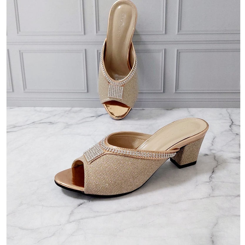 SANDAL PESTA  BUSTONG/SANDAL WEDGES WANITA /SANDAL PESTA WANITA/SANDAL WANITA/SANDAL HAK TINGGI/SANDAL WANITA HAK 5CM KS09