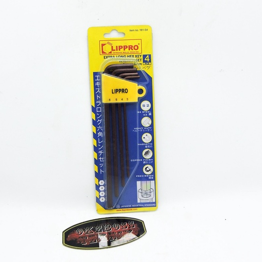 Kunci L panjang set 4pcs Lippro