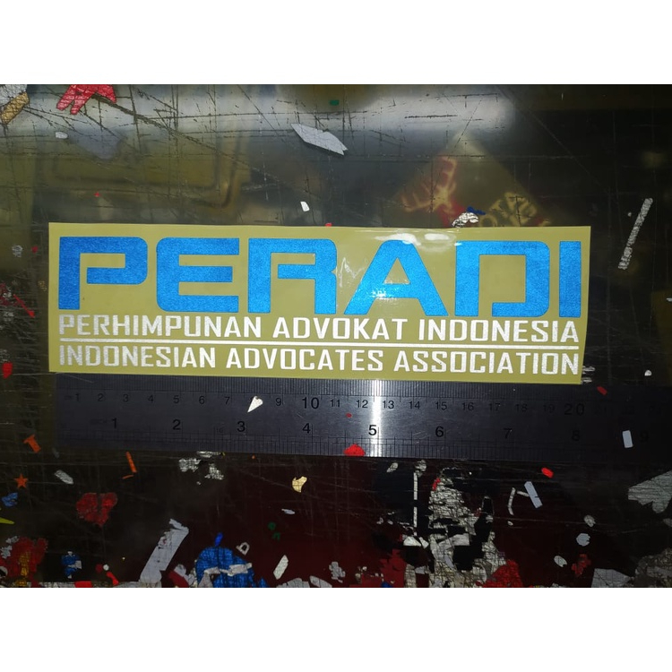 Sticker cutting Stiker PERADI Advokat Pengacara