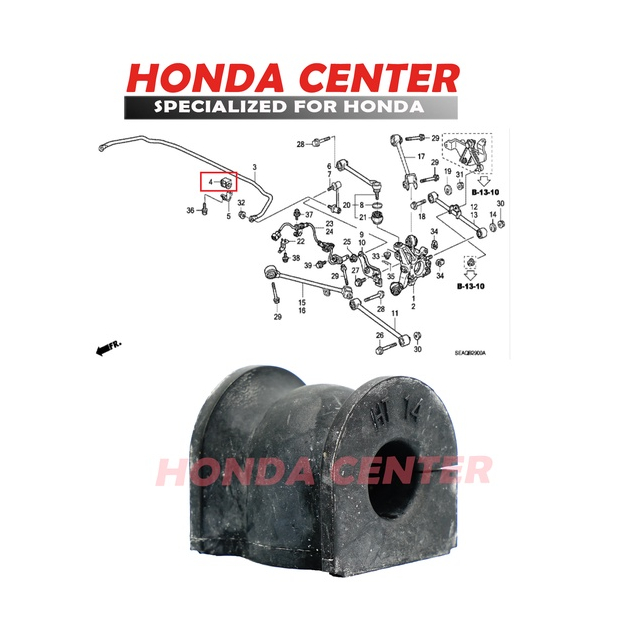 Karet bush bushing stabil stabilizer belah karet roti belakang honda accord CM5 2003 2004 2005 2006 2007