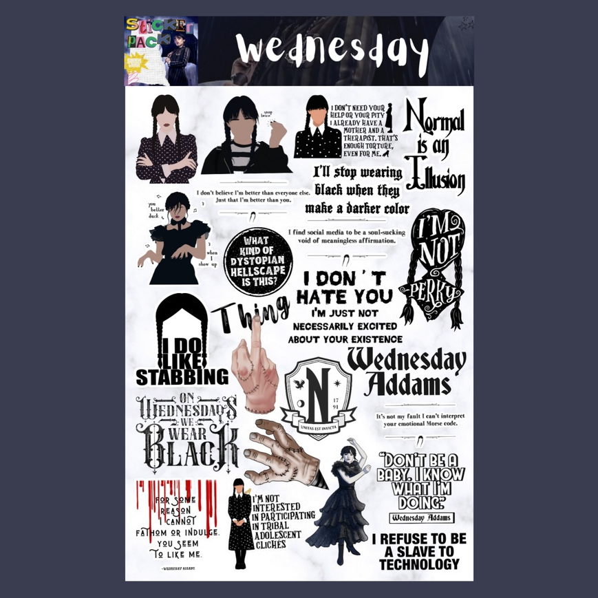 

Wednesday Sticker Sheet