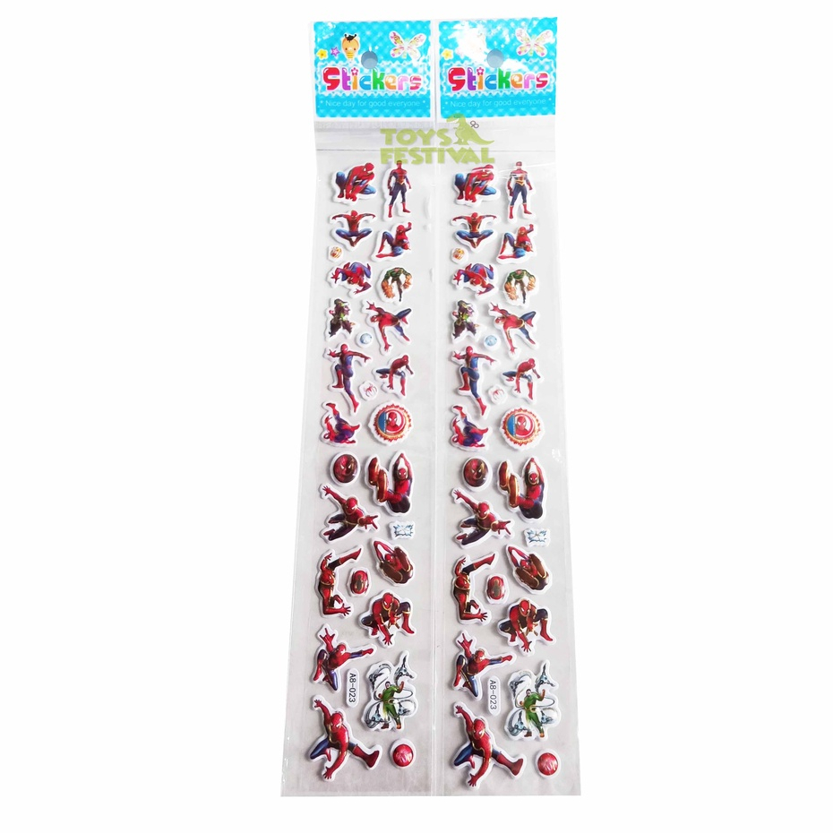 Sticker Tempelan Dinding dan Buku Anak Seri Karakter Hero Multiwarna