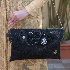 RJ CRAFT - Clutch Pesta Wanita Brokat Okky Premium Fashion Cantik Wanita