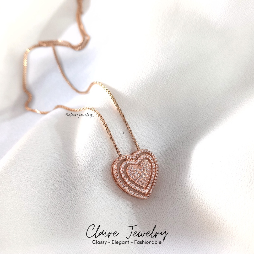 KALUNG TITANIUM LOVE - KALUNG TITANIUM LIONTIN LOVE - KALUNG LIONTIN LOVE ROSEGOLD - KALUNG ITALY TI