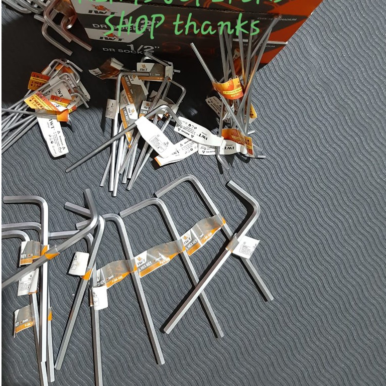 KUNCI L 6MM CR-V HEX KEY 6MM KUNCI L 6MM 6 MM KUNCI L PEGANGAN T 6MM IWT
