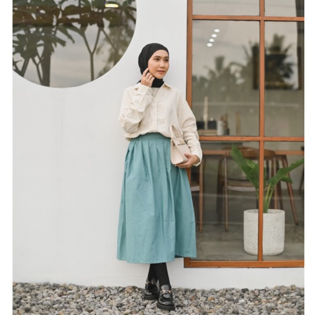 SHEYA Midi Skirt 30 WARNA // ROK BASIC // ROK WANITA // ROK KERJA