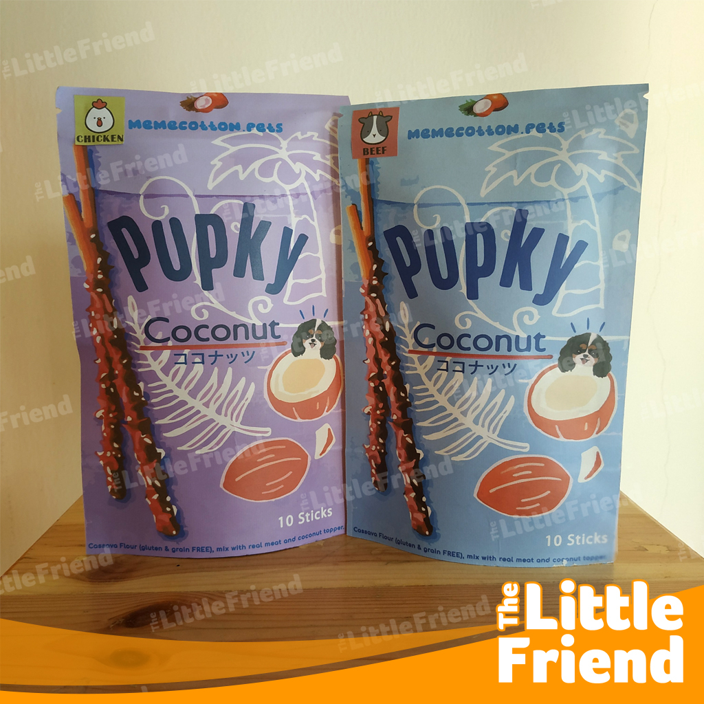 Snack Cemilan Treats Anjing Kucing PUPKY COCONUT Real Meat MEMECOTTON